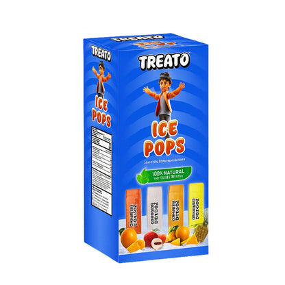 All Flavor Box of Treato Natural Ice Pops, Pack of 12 Ice Pops