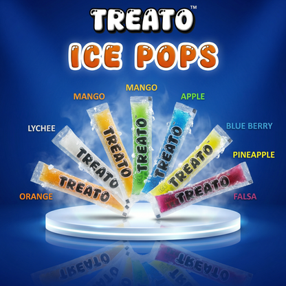 All Flavor Box of Treato Natural Ice Pops, Pack of 12 Ice Pops